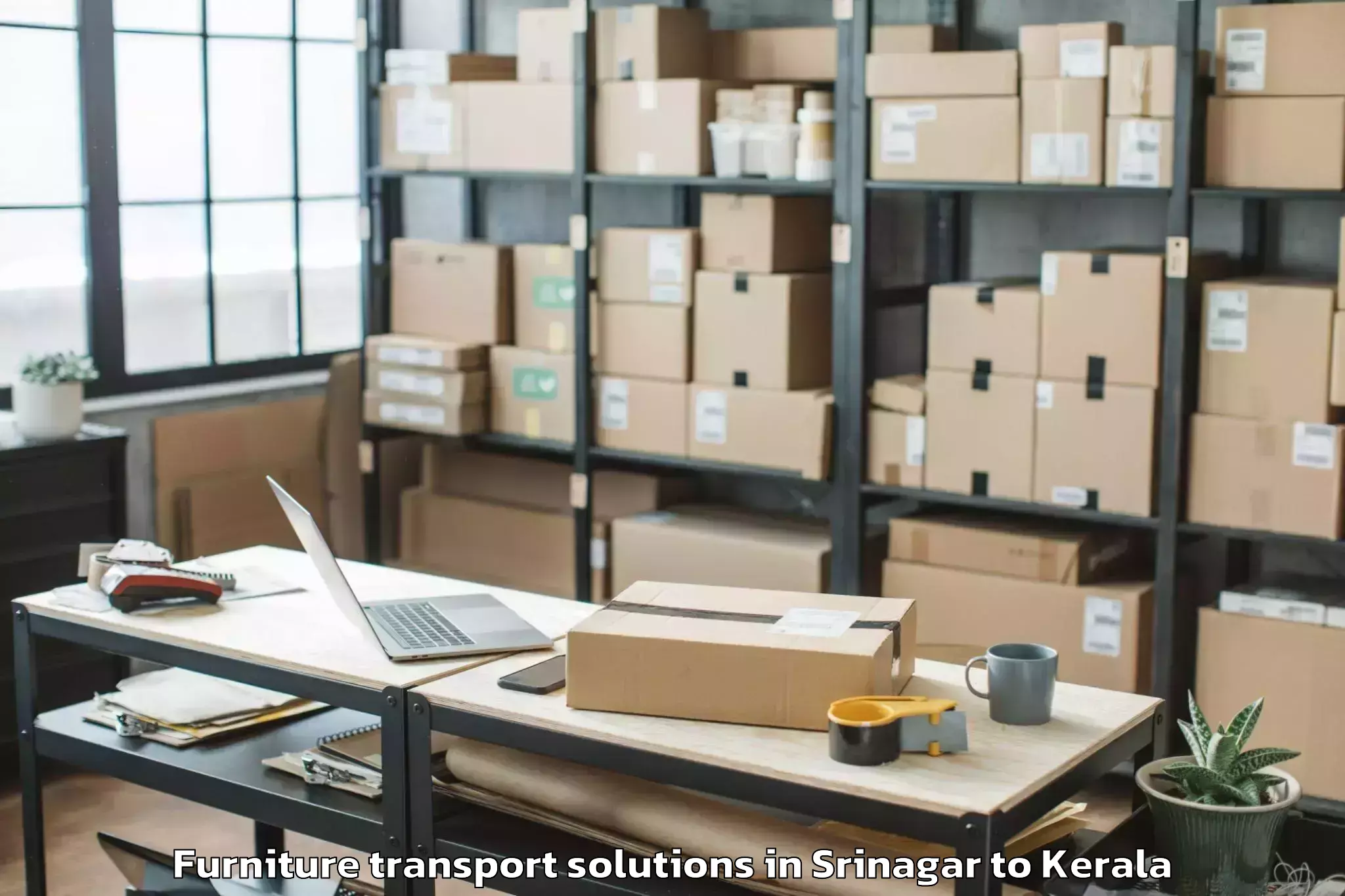 Srinagar to Thiruvananthapuram Furniture Transport Solutions Booking